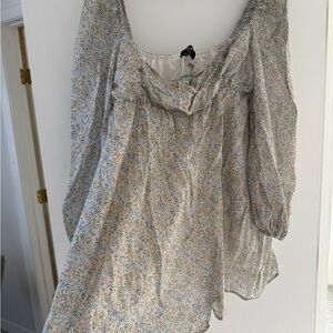 MINKPINK floral mini dress - Light Blue Multi